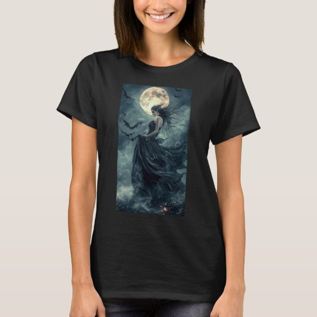 Fantasy Vampire Moonlight 1 T Shirt (Framsida)