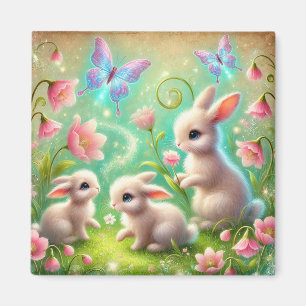 Fantasy Vår Bunny Garden Magnet