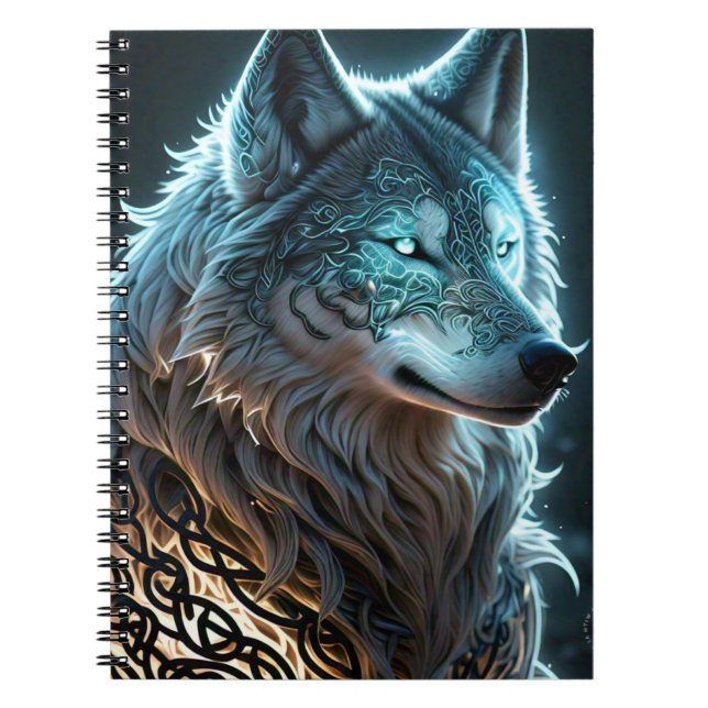 Fantasy Varg Notebook Anteckningsbok (Framsidan)