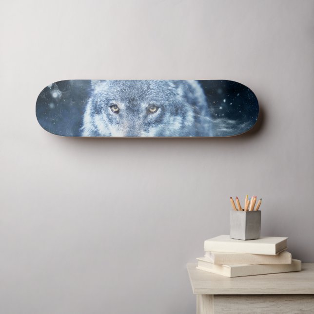 Fantasy Varg Öga på Space Skate Deck and Wall Art  (Väggkonst (Horz))