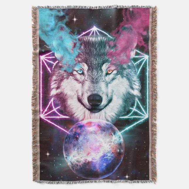 Fantasy Varg Throw Blanket Filt (Framsidan Vertikal)