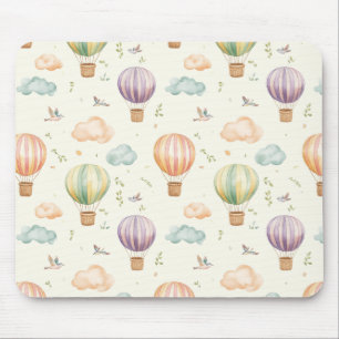 Fantasy varmluftsballongmönster Vattenfärg Design Musmatta