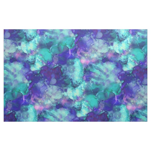 fantasy vattenfärger, i svala blå toner : tyg (Yard)