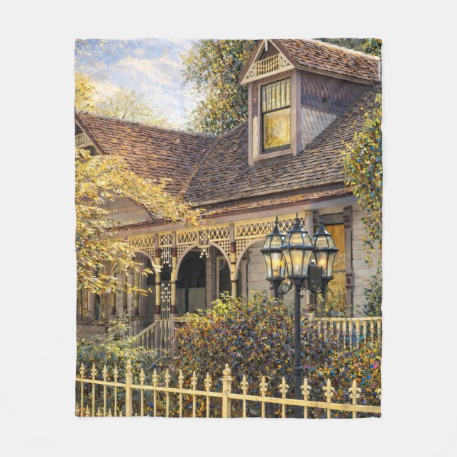 Fantasy Victorian Gingerbread I Fleecefilt (Framsidan)