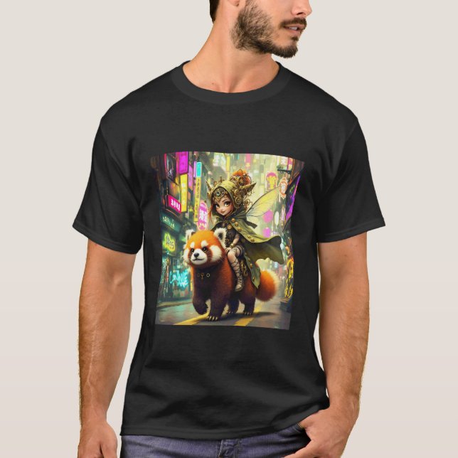 Fantasy Vilda Panda Åktur T Shirt (Framsida)