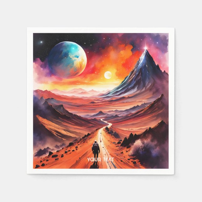 Fantasy Vivid visning på jorden Pappersservett (Framsidan)