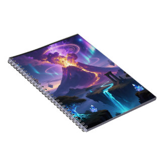 Fantasy Volcano World Photo Notebook Anteckningsbok