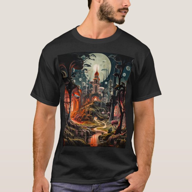 Fantasy Watercolor T Shirt (Framsida)