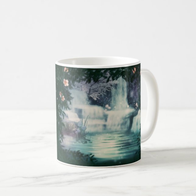 Fantasy Waterfall Cascade Kaffemugg (Framsida höger)