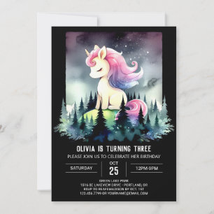 Fantasy Whimsical Horse Birthday Inbjudningar