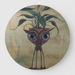 Fantasy Whimsism Surrealism Wall Clock Stor Klocka
