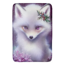 Fantasy White Baby Fox med Lavender Ögon