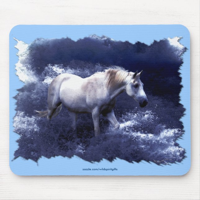 Fantasy White Horse & Ocean Surfa Gifts Musmatta (Framsidan)