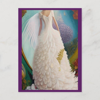 Fantasy White Peacock Bröllop Dress Fashionista Po Vykort
