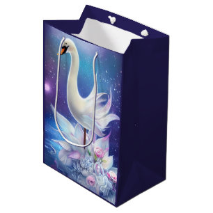 Fantasy White Svan med Flowers