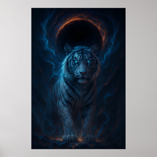 Fantasy White Tiger – Mystic Aura-serien Poster (Framsidan)