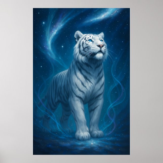 Fantasy White Tiger – Mystic Aura-serien Poster (Framsidan)