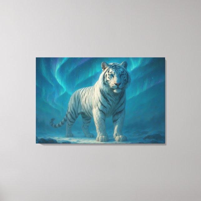 Fantasy White Tiger – Mystic Aura Series | ManJian Canvastryck (Framsida)