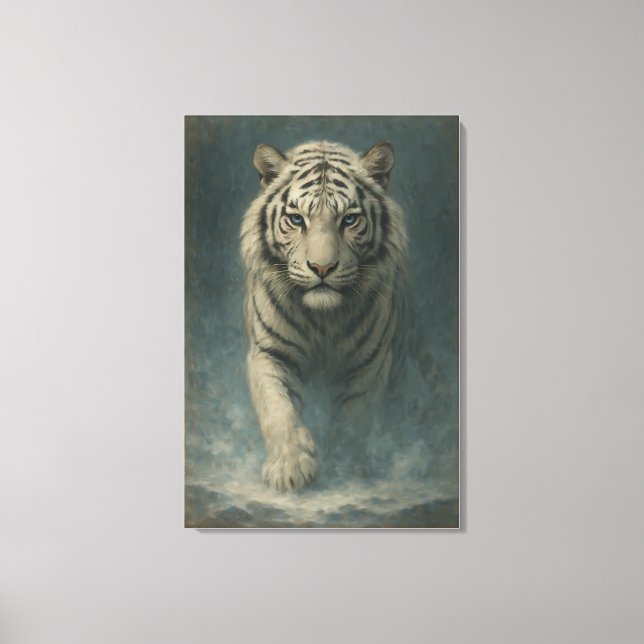 Fantasy White Tiger – Mystic Aura Series | ManJian Canvastryck (Framsida)