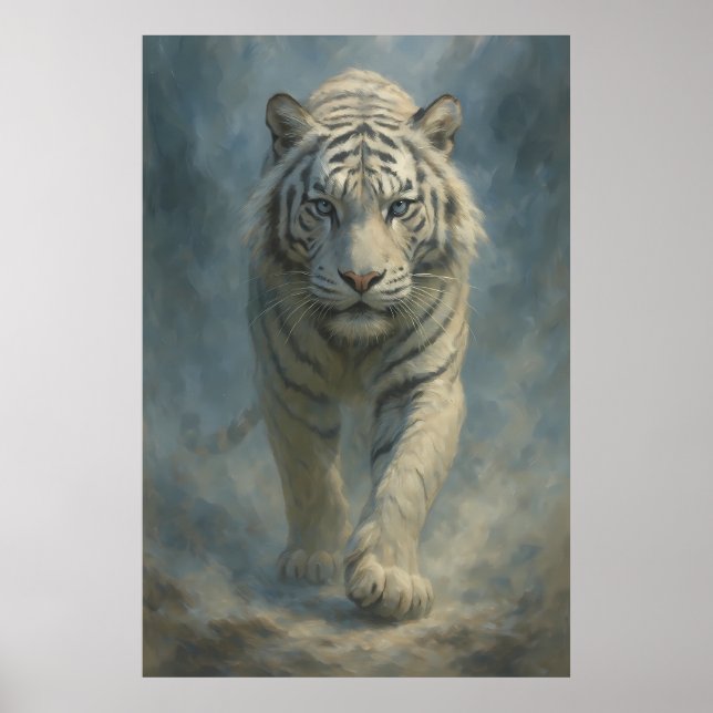 Fantasy White Tiger – Mystic Aura Series | ManJian Poster (Framsidan)