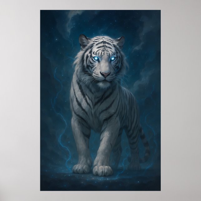 Fantasy White Tiger – Mystic Aura Series | ManJian Poster (Framsidan)