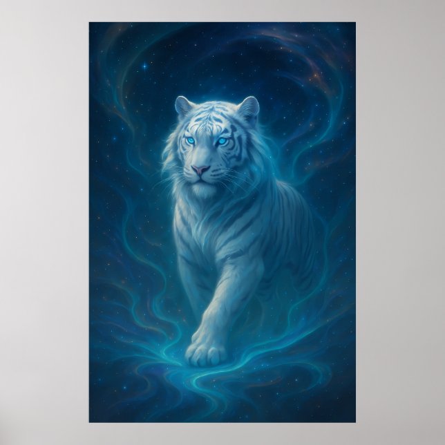 Fantasy White Tiger – Mystic Aura Series | ManJian Poster (Framsidan)