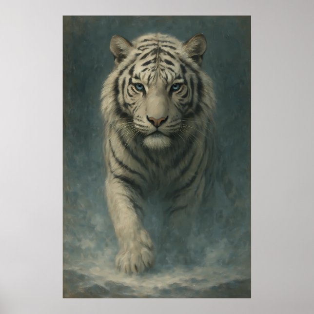 Fantasy White Tiger – Mystic Aura Series | ManJian Poster (Framsidan)