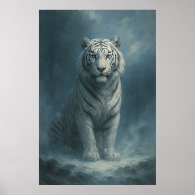Fantasy White Tiger – Mystic Aura Series | ManJian Poster (Framsidan)