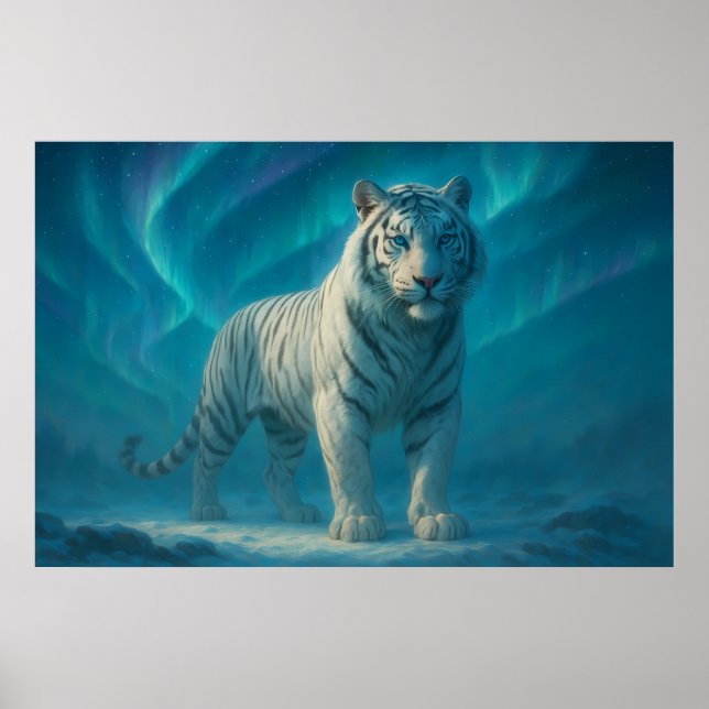 Fantasy White Tiger – Mystic Aura Series | ManJian Poster (Framsidan)