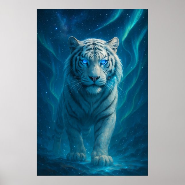Fantasy White Tiger – Mystic Aura Series | ManJian Poster (Framsidan)