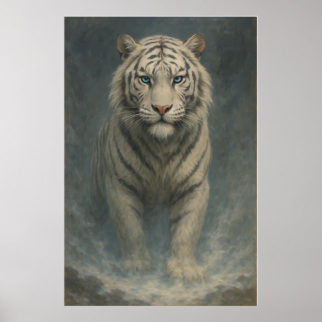 Fantasy White Tiger – Mystic Aura Series | ManJian Poster (Framsidan)