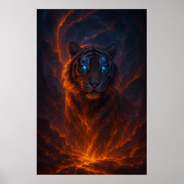 Fantasy White Tiger – Mystic Aura Series Poster (Framsidan)