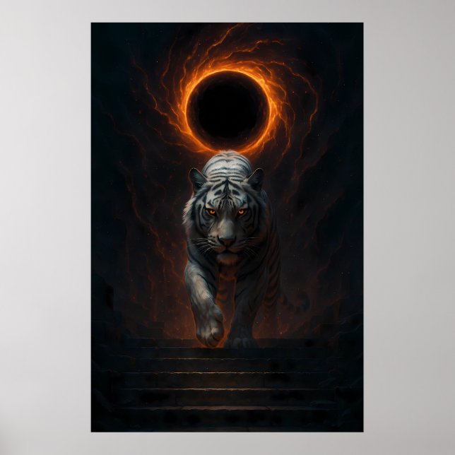 Fantasy White Tiger – Mystic Aura Series Poster (Framsidan)