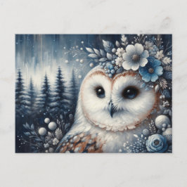Fantasy White Uggla Winter Wonderland Vykort