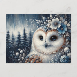 Fantasy White Uggla Winter Wonderland Vykort