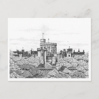 Fantasy Windsor Castle - Blank Postcard Vykort