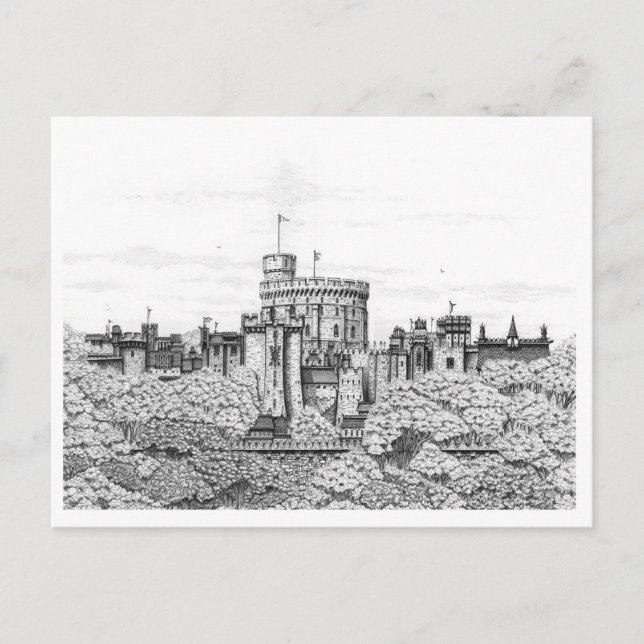 Fantasy Windsor Castle - Blank Postcard Vykort (Framsida)