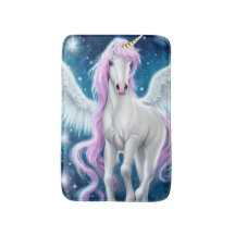 Fantasy Winged Unicorn med Rosa Hair