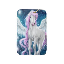 Fantasy Winged Unicorn med Rosa Hair Badrumsmatta