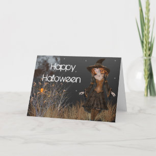 Fantasy Witch 10 Happy halloween-hälsningskort Kort