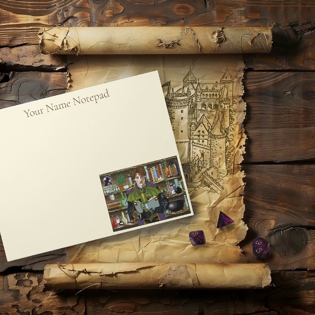 Fantasy Wizard Bokar Dragon Posts Anteckningsblock (Skapare uppladdad)