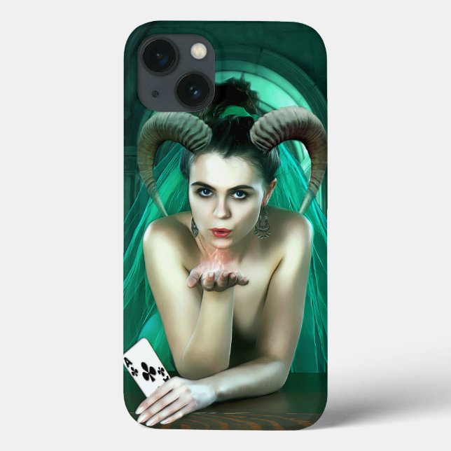 Fantasy Woman Poker Fodral-Mate iphone case (Baksida)