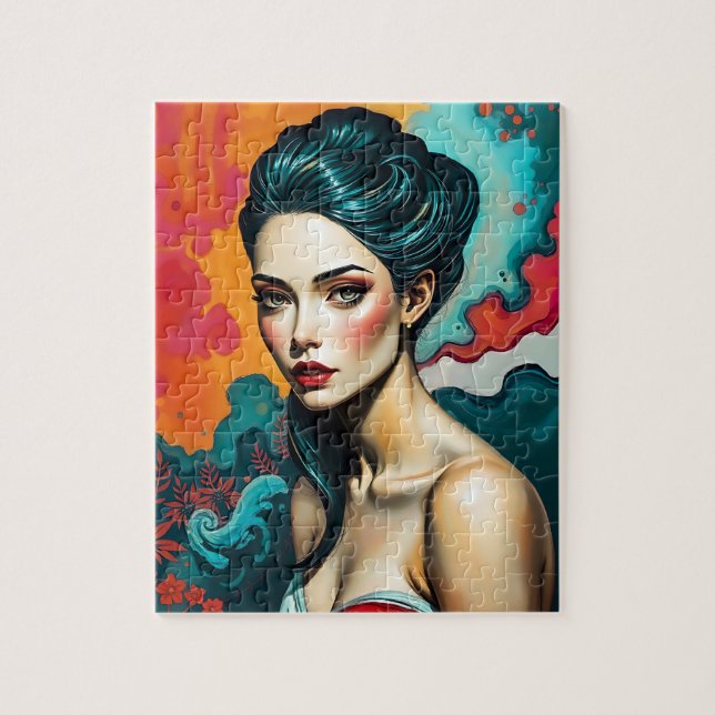 Fantasy Woman Porträtt Pussel (Vertikal)