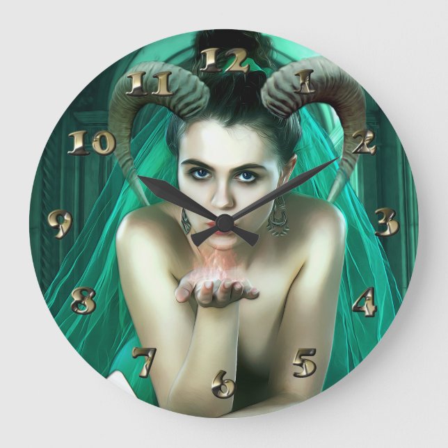 Fantasy Woman Spelare Stor Klocka (Framsida)