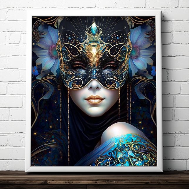 Fantasy Woman Wearing Mask Poster (Skapare uppladdad)