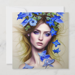 Fantasy Women Fairy Porträtt Anteckningskort