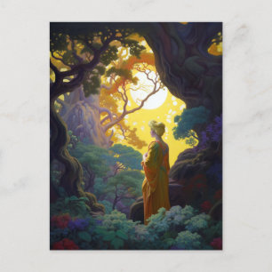 Fantasy Woodland Forest Landcape Art Vykort