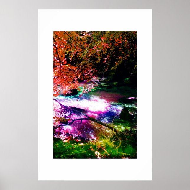 Fantasy woodland stream art poster (Framsidan)