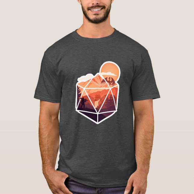 Fantasy World i Dice T Shirt (Framsida)