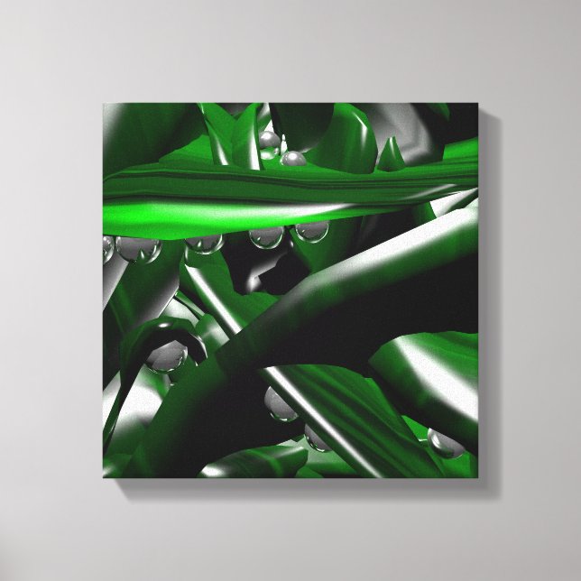 Fantasy World Malachit och Abstrakt Fractal Art Canvastryck (Framsida)